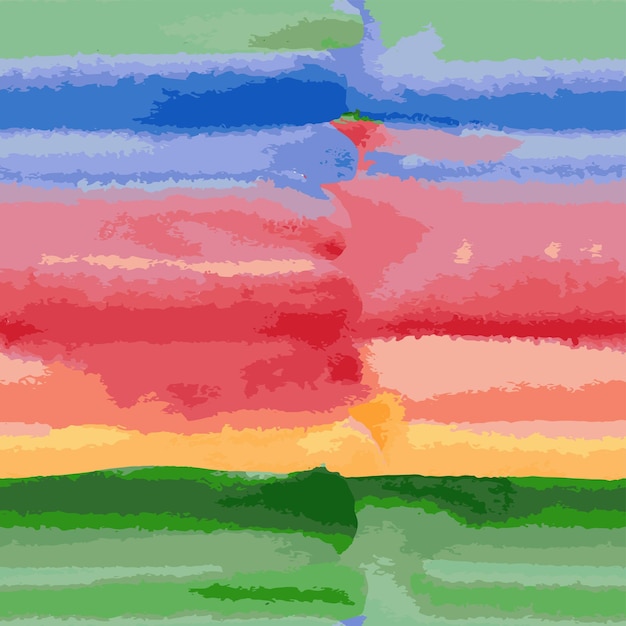Nahtloser Hintergrund aus Aquarell abstrakten Pinselstrichen von bunten Farben