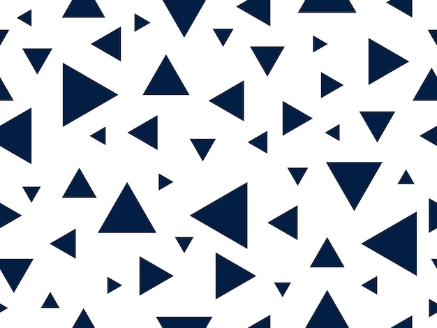 Nahtloser Hintergrund der Dreiecke, unordentliches chaotisches Vektormuster, Partikeldesignmuster für Tapete oder Druck oder Textil- oder Packpapier.