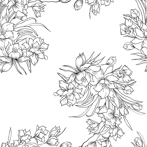 Nahtloser Hintergrund mit Blume