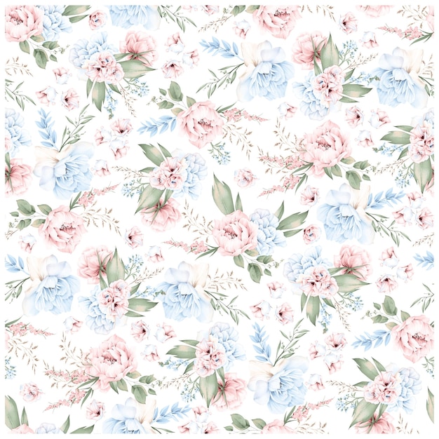nahtloser Hintergrund mit Blumen