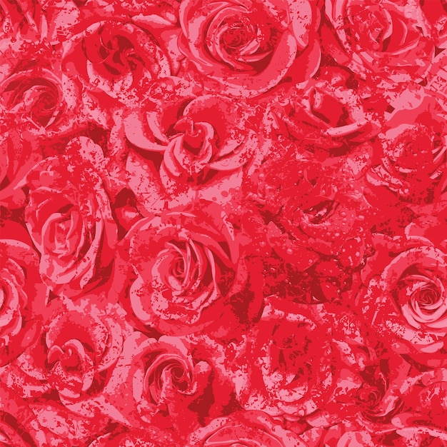 Nahtloser hintergrund mit rosa rosen