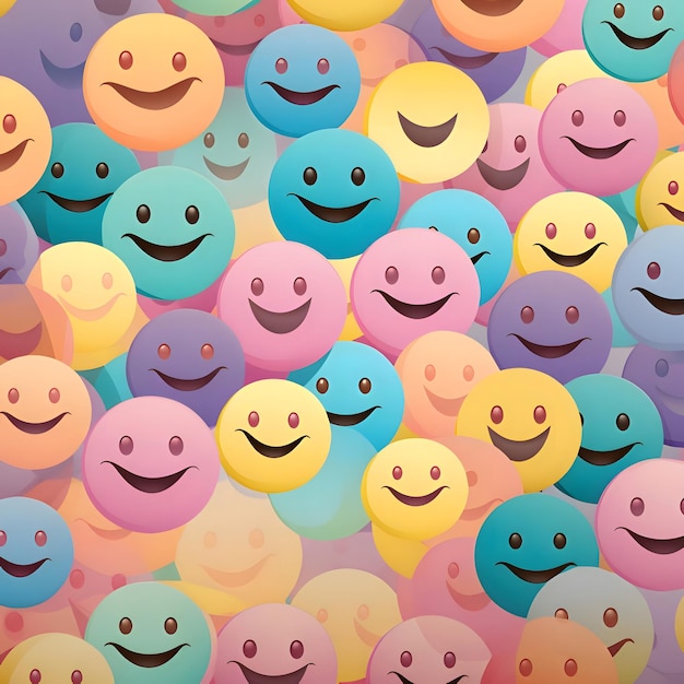 Vektor nahtloser hintergrund mit smiley-emoticons vektorillustration