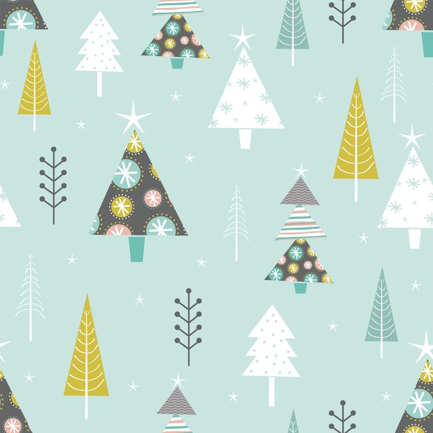 nahtloser Hintergrund mit Weihnachtsbaum-Design