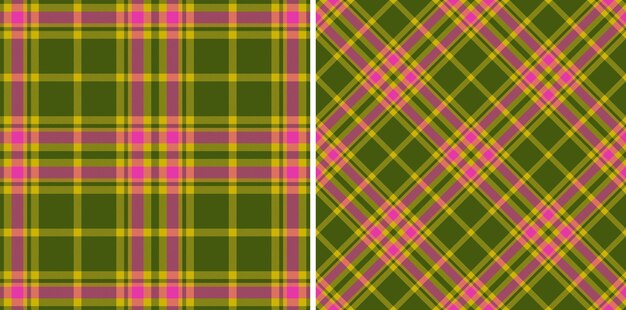 Nahtloser karohintergrund plaid-muster textil stoff vektor textur tartan