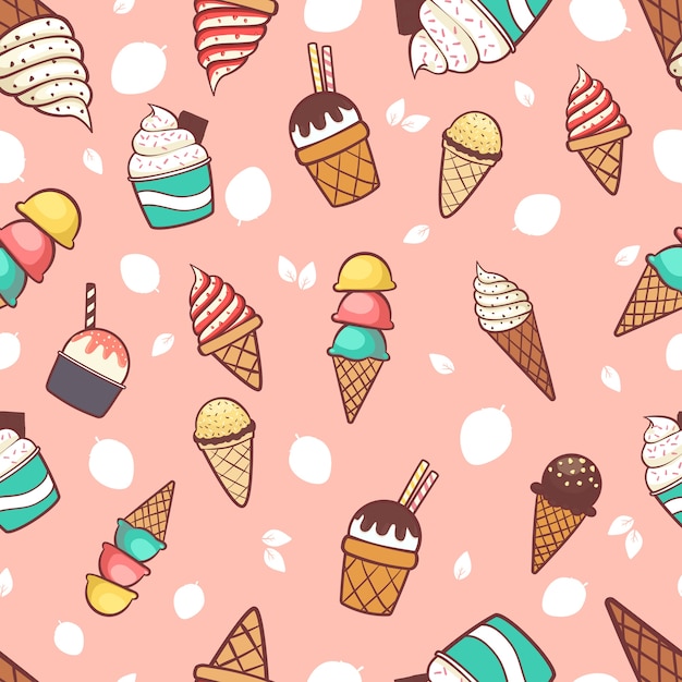 Nahtloser Musterhintergrund der Eiscreme