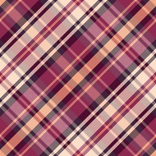 Nahtloser tartan-plaid-musterhintergrund mit vintage-farbe. vektor-illustration.