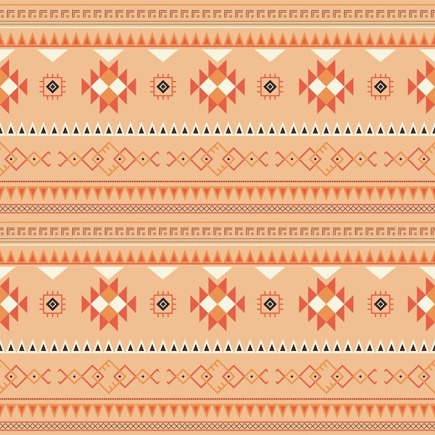 Nahtloser Vektor geometrisches Muster Tribal Vintage ethnische Zeichnung