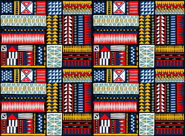 Nahtloser Vektorrand im ethnischen Stil Geometrische Ornament Zierstreifen für Textilien