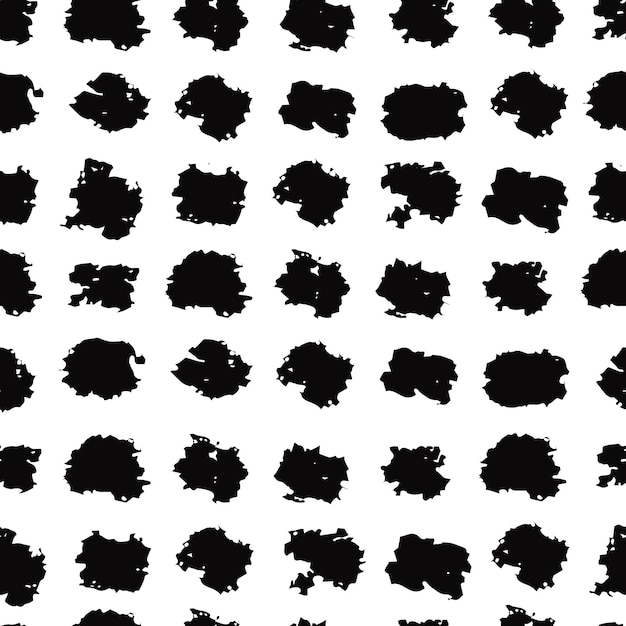 Nahtloses abstraktes monochromes muster schwarz-weiß-druck mit linien, punkten und fleck