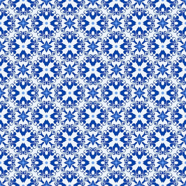 Nahtloses abstraktes muster mit diagonalen streifen auf blauem hintergrund