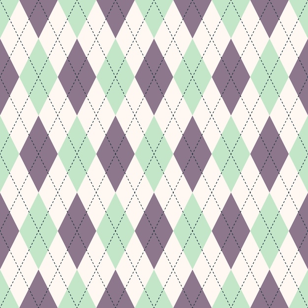 Vektor nahtloses argyle plaidblaumuster. diamant-check.