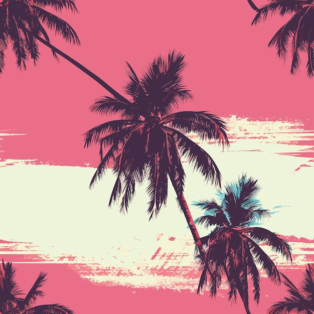 Nahtloses farbenfrohes Hawaii-Palmenmuster