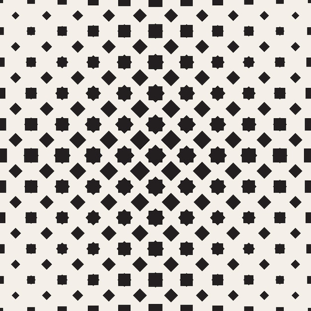 Nahtloses geometrisches Halbtonmuster Monochrome Vektortextur