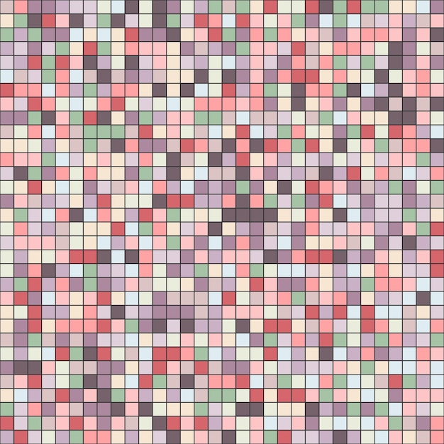 Nahtloses geometrisches Muster aus mehrfarbigen Quadraten Eine Vorlage für Texturen, Textilien, einfache Hintergründe und kreative Ideen