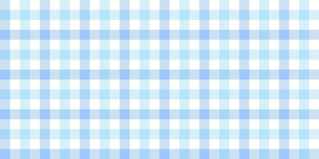 Nahtloses Gingham-Muster Hellblaue und weiße Vichy-Hintergrundstruktur Kariertes Tweed-Plaid, das sich wiederholt