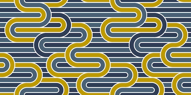 Nahtloses Linienmuster gestreift geometrischer Vektor abstrakter Hintergrund linear gestreift Netz optisches Labyrinth Web-Netzwerk