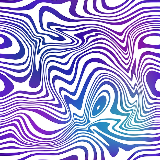 Nahtloses Muster Abstrakte Textur mit flüssigen Flecken Flüssiger dynamischer Farbverlauf Psychedelische Op-Art