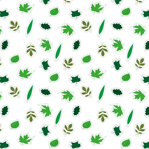 Nahtloses Muster aus grünen Blättern