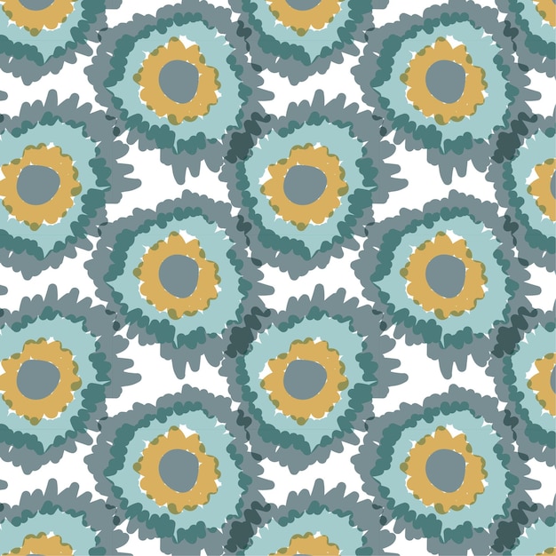 Nahtloses muster aus lila und grünen aquarellblumen grunge-textur abstraktes blumendesign