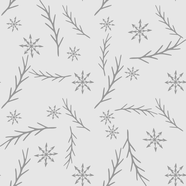 Nahtloses Muster aus winterlichen Tannenzweigen auf weißem Hintergrund