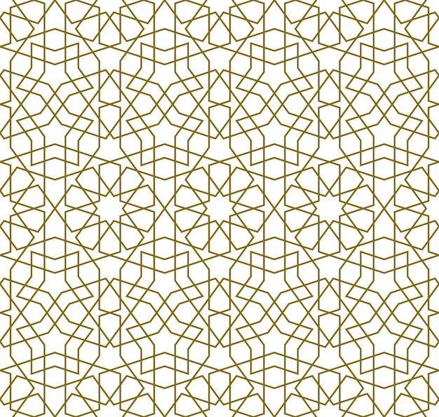 Vektor nahtloses muster basierend auf traditioneller islamischer kunst.