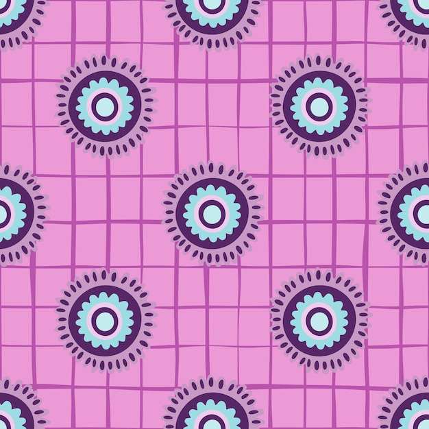 Nahtloses Muster der abstrakten Kamillenblume Kreativer endloser Blumenhintergrund