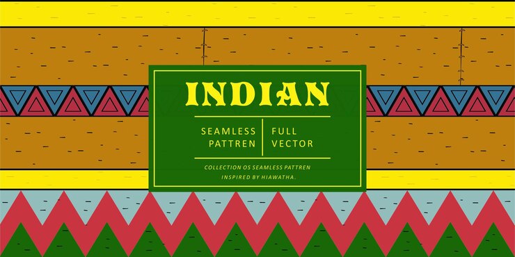 Vektor nahtloses muster der amerikanischen indianer