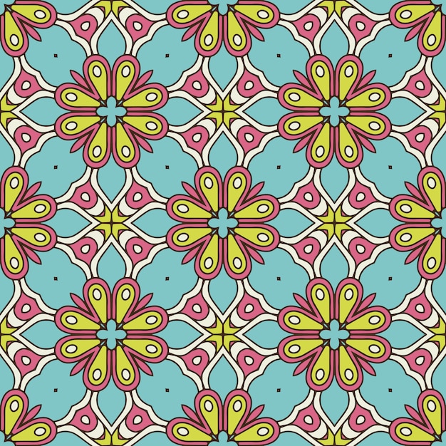 Nahtloses Muster der dekorativen geometrischen Fliese