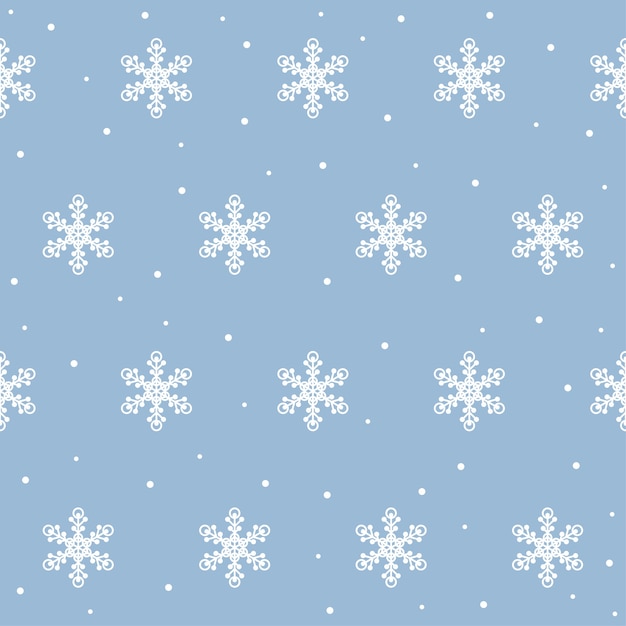 Nahtloses muster der schneeflocke von weihnachten und neujahr. schnee digitales papier