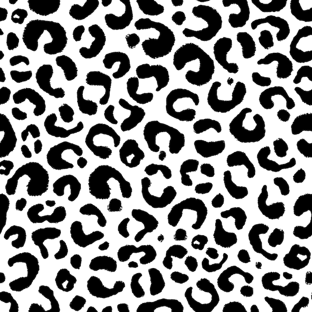 Nahtloses muster der weißen leopardenhaut in der handzeichnungsartillustration