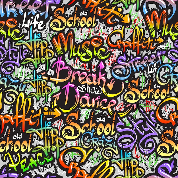 Nahtloses Muster des Graffitiwortes