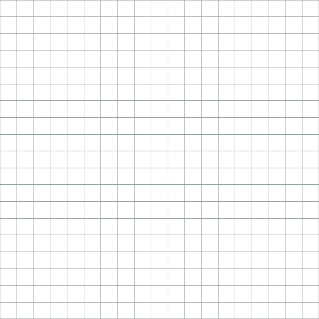 Nahtloses Muster des karierten Notizbuchs Graue Gitterstruktur Schulheft für Mathematik Rasterpapierblatt Vektorillustration auf weißem Hintergrund