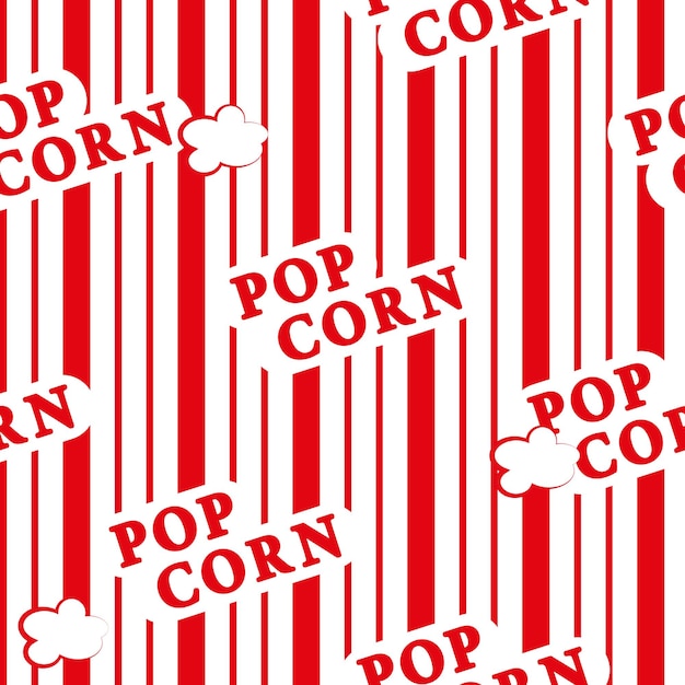 Nahtloses Muster des Popcorns für Kasten oder Papier