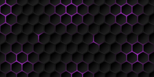 Nahtloses Muster des schwarzen Hexagons