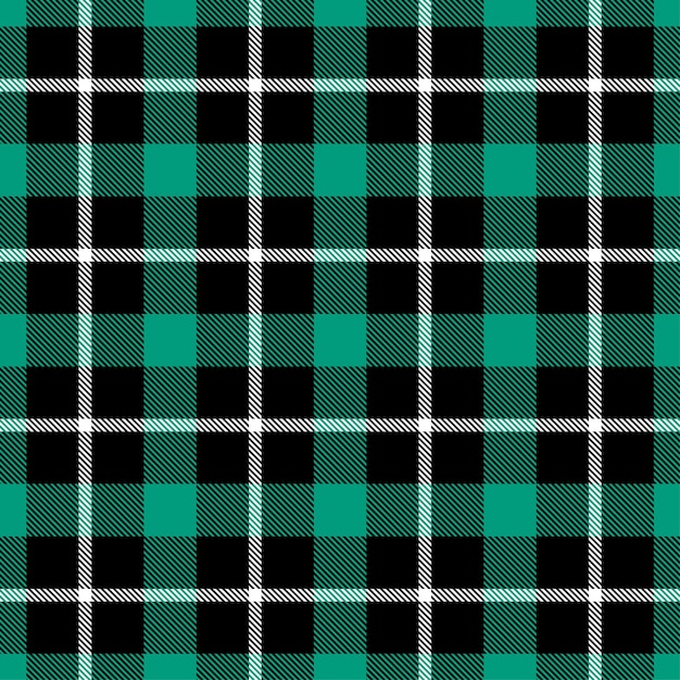 Nahtloses muster des türkis-tartan-vektors