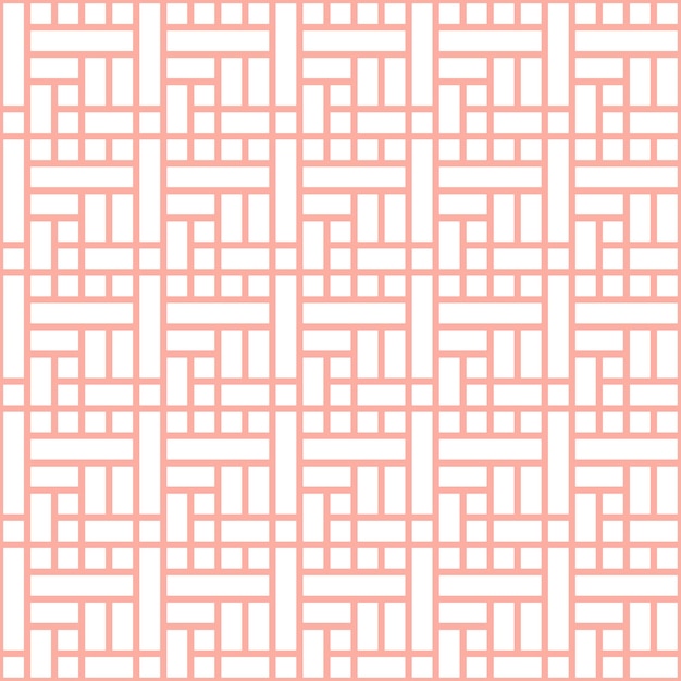 Nahtloses muster des weißen geometrischen designs mit rosa hintergrund.