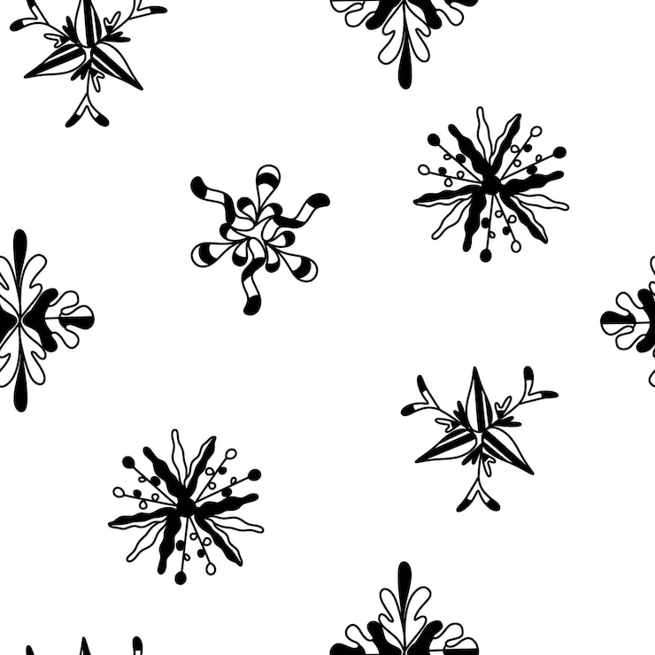 Vektor nahtloses muster mit abstrakten umrissblumen vektorillustration