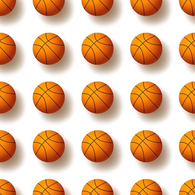 Nahtloses Muster mit Basketballballillustration