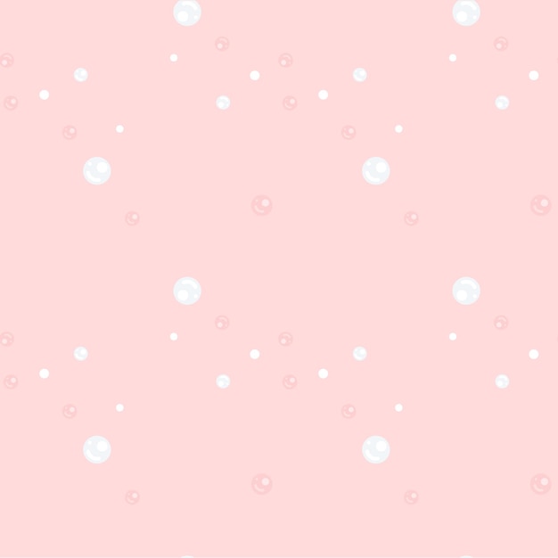 Nahtloses muster mit blasen auf rosa hintergrund