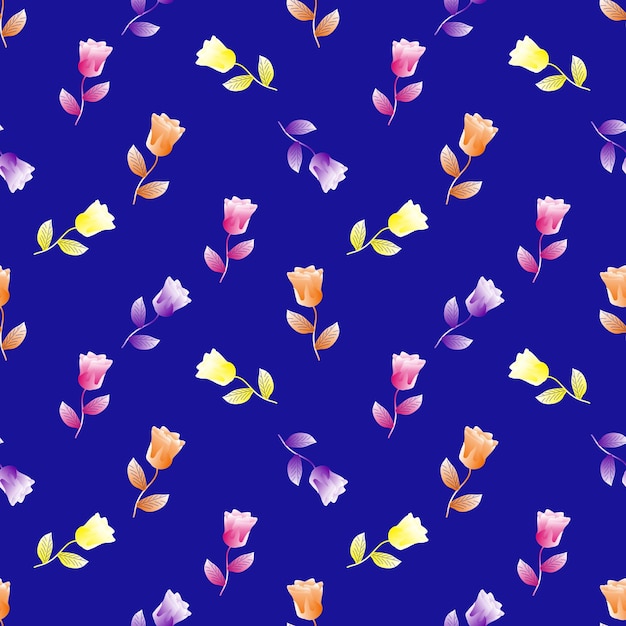 Nahtloses Muster mit floralen Motiven, die für Tücher, Tischdecken, Decken, Hemden, Kleider drucken können