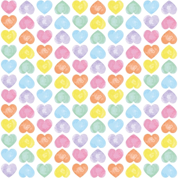 Nahtloses Muster mit kleinen mehrfarbigen Herzen Farben des Regenbogenzickzacks Nahtloses Herzmuster