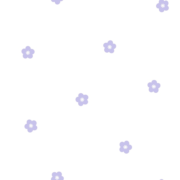 Nahtloses muster mit lila kirschblütenblumen und weißem hintergrund