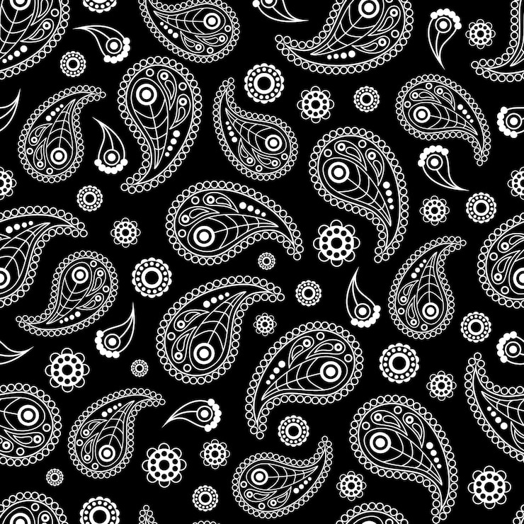 Vektor nahtloses muster mit ornamenten für bandana