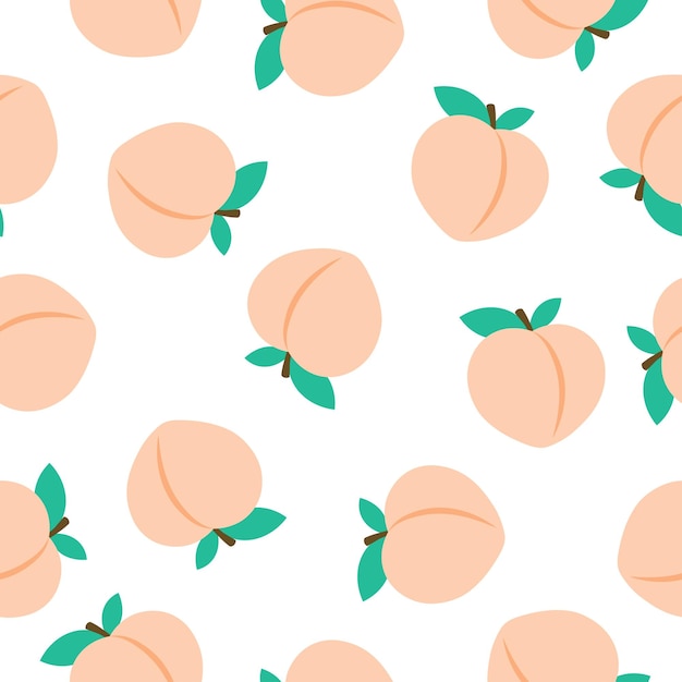 Nahtloses Muster mit süßen Pfirsichen