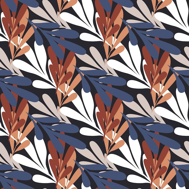 Vektor nahtloses muster mit tropischen palmblättern design für textildruck-geschenkpapier