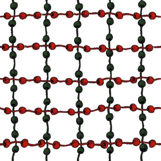 Nahtloses muster mit weihnachtsperlen