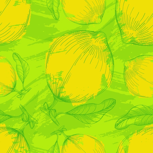 Nahtloses Muster mit Zitronen, Limette, handgezeichnete Illustration