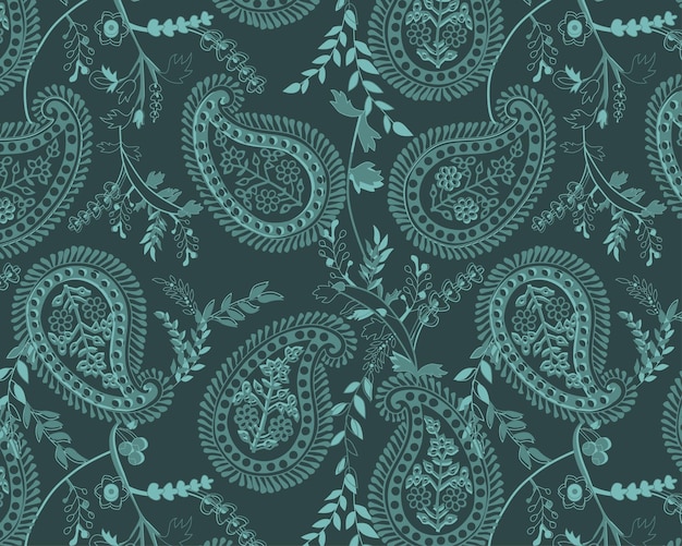 Vektor nahtloses paisley-musterdesign