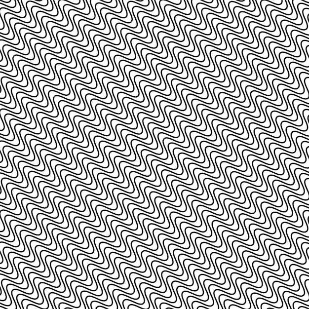 Nahtloses schwarz-weißes Wellenmuster, ideal für Hintergründe oder abstrakte Designs