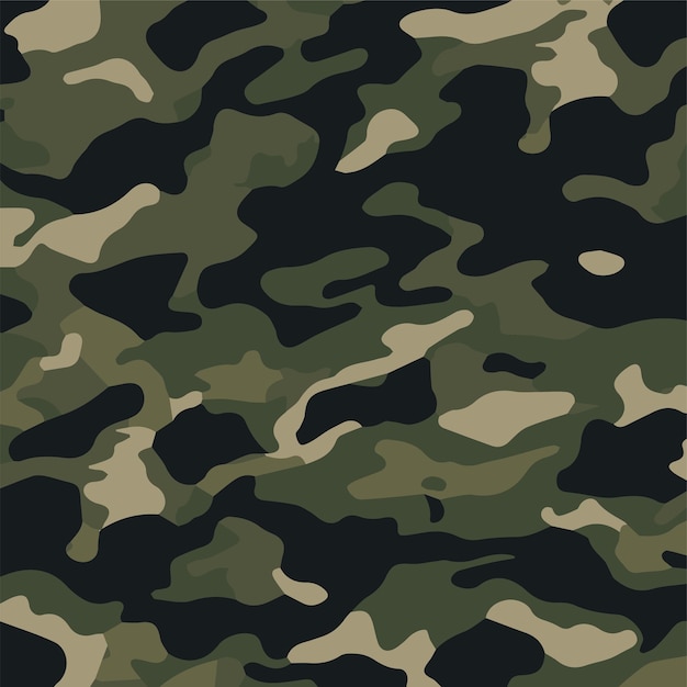 Nahtloses Tarnmuster Trendiger Tarnwiederholungsdruck Vektorillustration Khaki-Textur